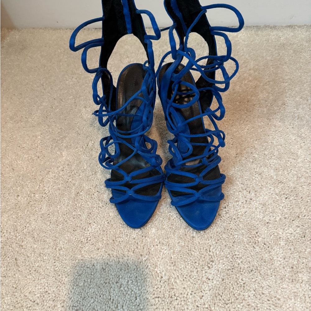 Zara Blue Elegant Strappy Heels